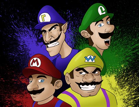 Mario and friends by silence17 on DeviantArt