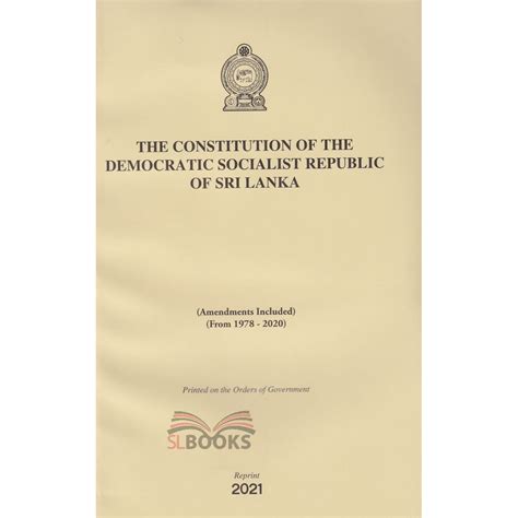 The Constitution of the Democratic Socialist Republic of Sri Lanka