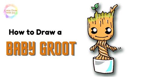 How To Draw Cartoon Baby Groot