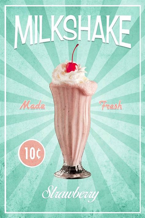 Retro milkshake print Strawberry milkshake photo vintage | Etsy in 2021 | Diner aesthetic ...