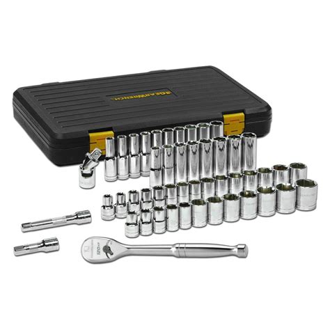 GearWrench 80700P 49 Piece 1/2" Drive Sae/metric 6 Point Standard And ...