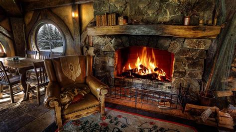 Snow & Relaxing Fireplace Crackling Sound | Cabin fireplace, Cozy fireplace, Fireplace