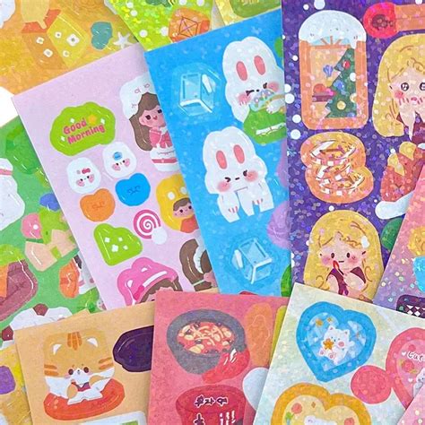 Super value Non repetitive Laser Stickers Diy Journals Cute - Temu