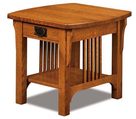 Craftsman Mission End Table | Amish Solid Wood End Tables | Kvadro Furniture