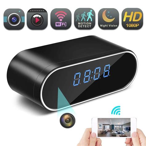 2019 Hidden Spy Wireless Camera, 1080P Clock Hidden Camera Wireless IP Surveillance Camera For ...