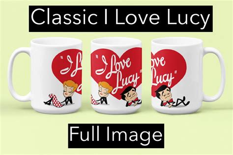 Classic I Love Lucy Heart Logo High Definition Full Image Print 15oz ...