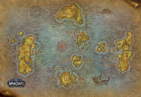 Map Of World Of Warcraft - Vector U S Map