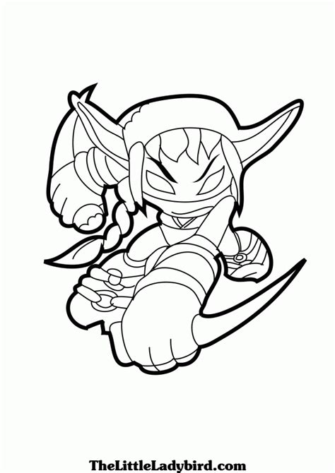 Skylander Coloring Pages Ninjini Costume