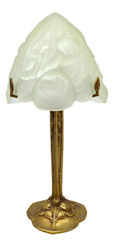 Art Deco Bronze & Glass Table Lamp on Chairish.com Alabaster Lamp, Ceramic Urn, Paint Chips, Art ...