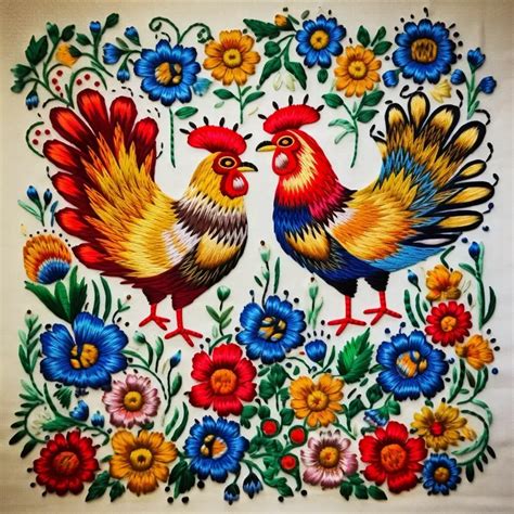 Embroideries Of Traditional Croatian Art Midjourney Prompt | PromptBase