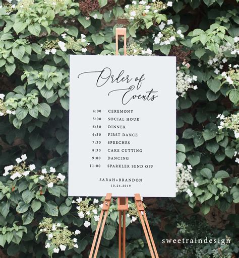 Wedding Timeline Sign - travelceo.com