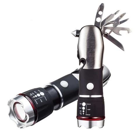 Multi Tool LED Flashlight,Tool Light For Emergency, Camping With Glass ...