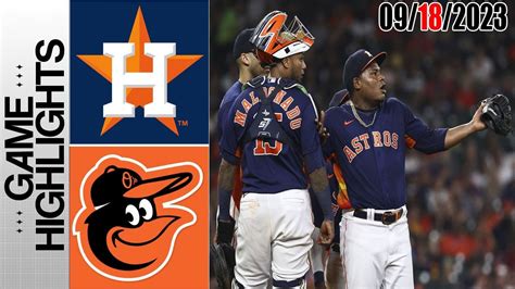 Houston Astros vs Baltimore Orioles GAME HIGHLIGHTS [TODAY] September ...