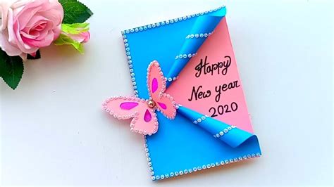 Beautiful Handmade Happy New Year 2020 Card Idea / DIY Greeting Cards for New Year. - YouTube