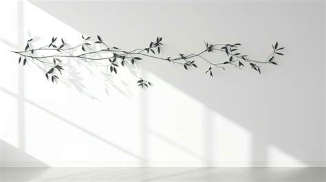 Shadow of tree leaves on white wall background. silhouette concept ...