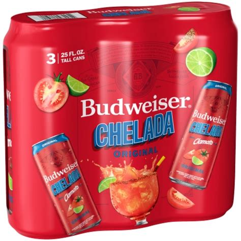 Budweiser Clamato Chelada Original Beer, 3 pk / 25 fl oz - Pick ‘n Save