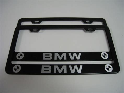 Sell 2 Brand New "BMW" L BLACK Metal License Plate Frame Front&Rear * in California, US, for US ...