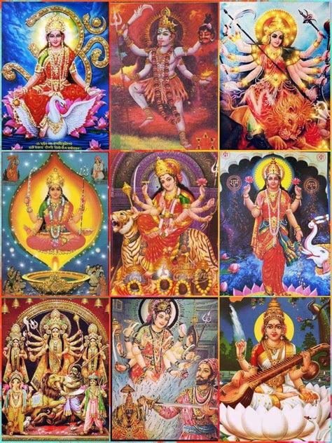 The nine 'faces' of Durga... Picture: from Durgadevotee | Navratri ...