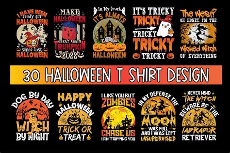 Halloween T-Shirt Design Bundle Bundle · Creative Fabrica