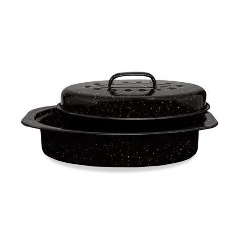 Home & Garden Cookware Granite Ware Covered Oval Roaster Roasting Pan ...