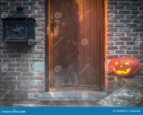 Eerie Halloween Scene stock image. Image of horror, card - 124940479