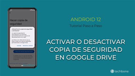 Activar o desactivar la Copia de seguridad en Google Drive [Android 12 ...