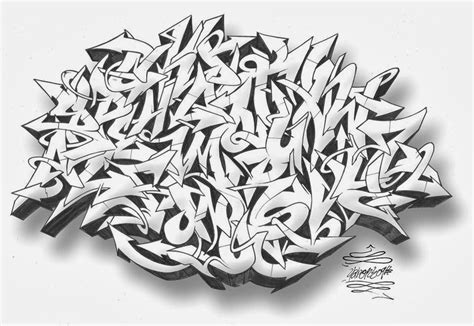 Graffitie: alphabet graffiti wildstyle