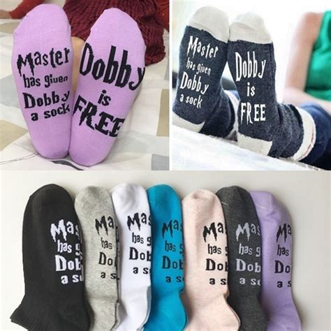 Master Has Given Dobby A Socks HP Dobby Is Free Sock Comfortable Cotton Socks | Wish