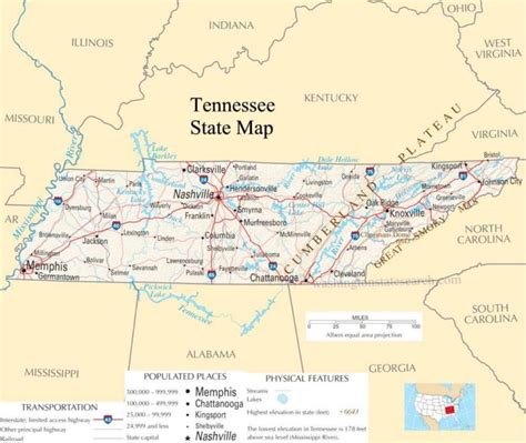 Show Map Of Tennessee With Cities