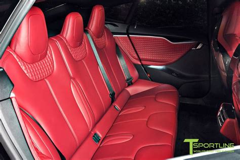 White tesla model s red and white alcantara interior – Artofit