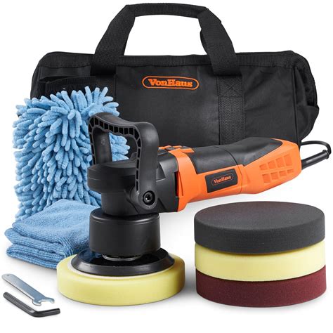 Buy VonHaus Dual Action Polisher Kit, Random Orbit Polishing Machine, 600W Car Buffer, for ...