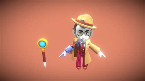 Detective Gray t-pose Brawl Stars - Download Free 3D model by shertiku ...