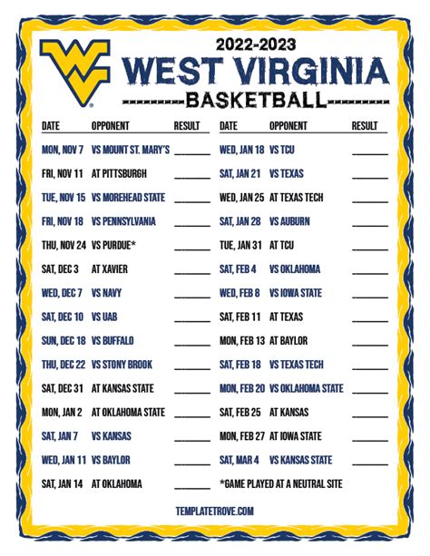 Wvu Mountaineers Football Schedule 2024 Season - Winny Kariotta