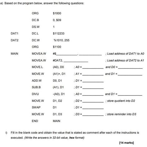 Solved i) Fill in the blank code and obtain the value that | Chegg.com