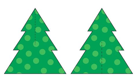 3D Paper Christmas Tree Template