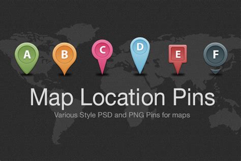 Map Location Pins | Custom-Designed Icons ~ Creative Market