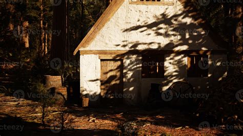 old wooden house in the autumn forest 5804635 Stock Photo at Vecteezy