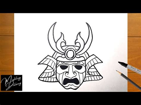 How to Draw a Samurai Helmet Easy Step by Step