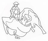 Bull Coloring Toreador Pages Matador Printable Color Kolorowanka  sketch template