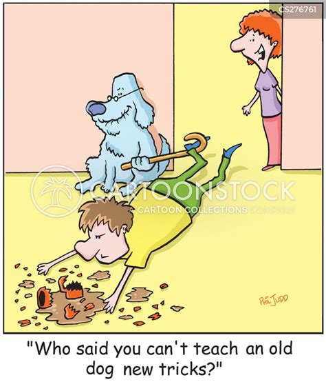 You Can't Teach An Old Dog New Tricks Cartoons and Comics - funny pictures from CartoonStock