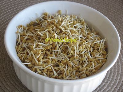 Padma's Recipes: SPROUTED METHI SEEDS RICE