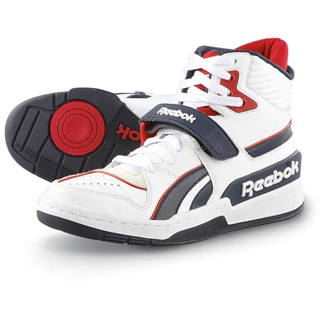 Men's Reebok™ Commitment Hi - tops, White / Red / Blue - 177853, Running Shoes & Sneakers at ...