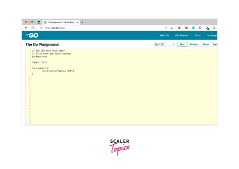 Golang Playground for Practice - Scaler Topics