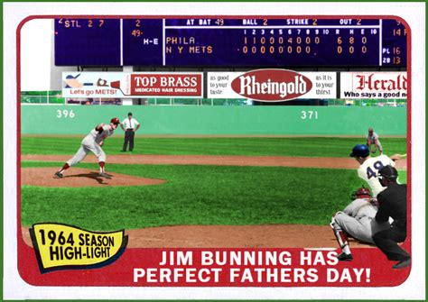 Jim Bunning's perfect game at Shea | Lets go mets, Mets baseball, Perfect game