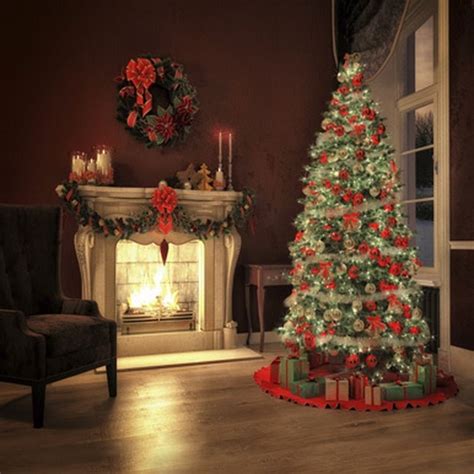 10 ft Vinyl christmas backdrops tree photography backgrounds for photo ...