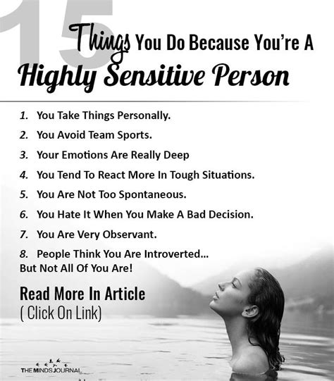 15 Things You Do Because You Are A Highly Sensitive Person | Highly ...