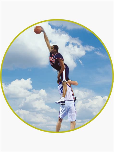 "Vince Carter Dunk Over 7 Footer Olympics Usa Classic T-Shirt" Sticker ...