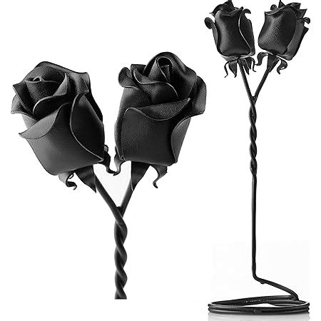 2 Black Iron Roses Intertwined Together Forever - 6 Anniversary ...