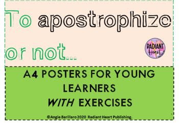 TO Apostrophize Posters Exercises of abbreviations & possessive apostrophes GOOGLE SLIDES 15 ...