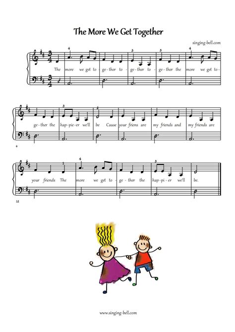 The More We Get Together - Piano Tutorial, Sheet Music